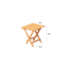 Hanah Home Conjunto de Mesa y Sillas de Jardín de Madera de Haya, Gris y Natural